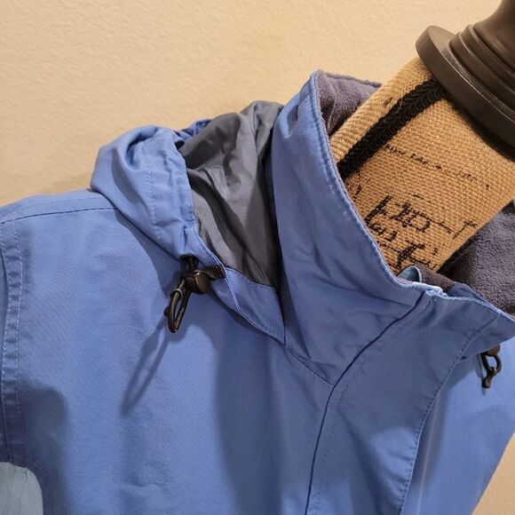 Lands End Women's Two Tone Hooded Rain Jacket Size S (6-8) - Picture 3 of 12